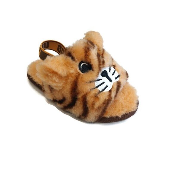 UGG Other - UGG Fluff Yea Slide Tiger Stuffie Slippers 1124940T Size 9 Toddler Ages 4-5